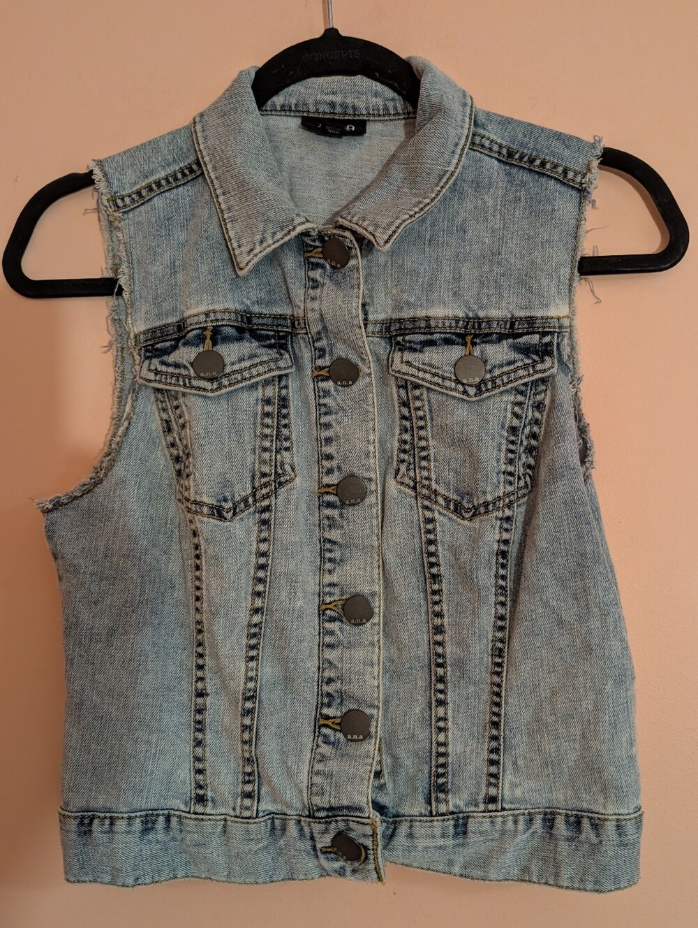 Women’s Light Blue Denim Vest - Sleeveless Jean Jacket